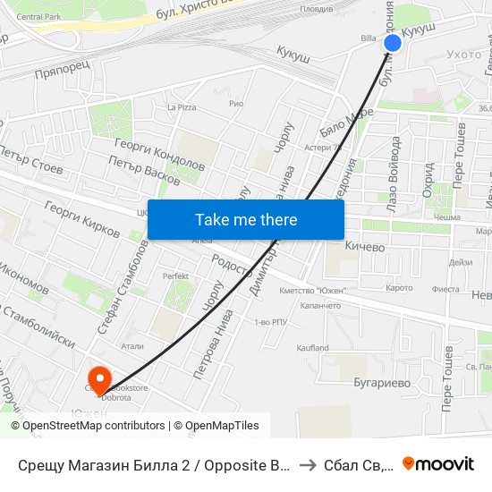 Срещу Магазин Билла 2 / Opposite Billa Store 2 (42) to Сбал Св,Анна map