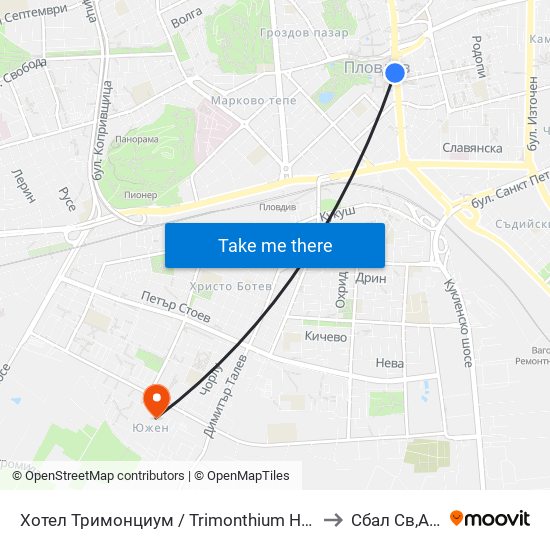 Хотел Тримонциум / Trimonthium Hotel (12) to Сбал Св,Анна map