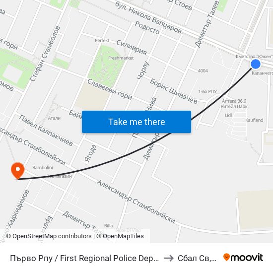 Първо Рпу / First Regional Police Department (60) to Сбал Св,Анна map