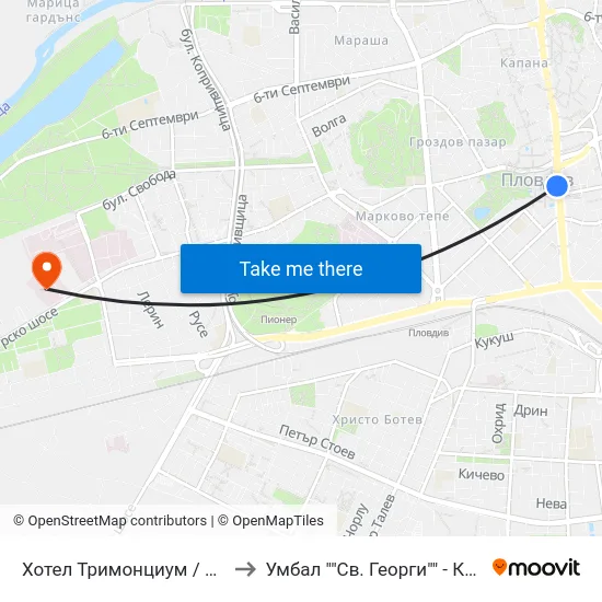 Хотел Тримонциум / Trimonthium Hotel (12) to Умбал ""Св. Георги"" - Клиника По Неврология map