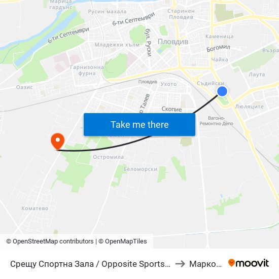 Срещу Спортна Зала / Opposite Sports Hall to Марково map