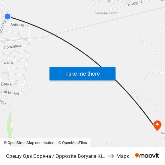 Срещу Одз Боряна / Opposite Boryana Kindergarten (147) to Марково map