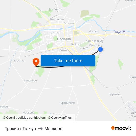 Тракия / Trakiya to Марково map