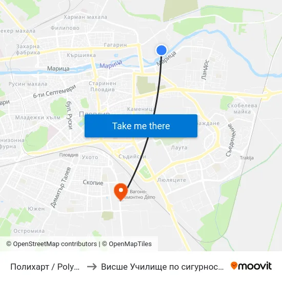 Полихарт / Polyhart (370) to Висше Училище по сигурност и икономика map