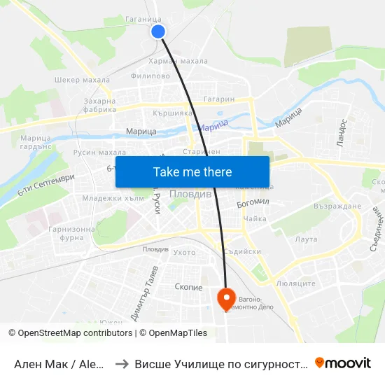 Ален Мак / Alen Mak (4) to Висше Училище по сигурност и икономика map