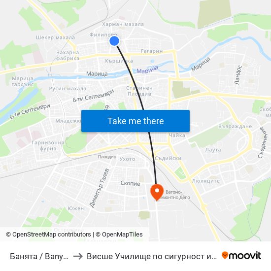 Банята / Banyata (6) to Висше Училище по сигурност и икономика map