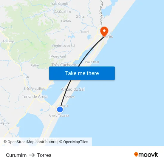 Curumim to Torres map