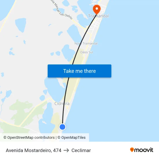 Avenida Mostardeiro, 474 to Ceclimar map