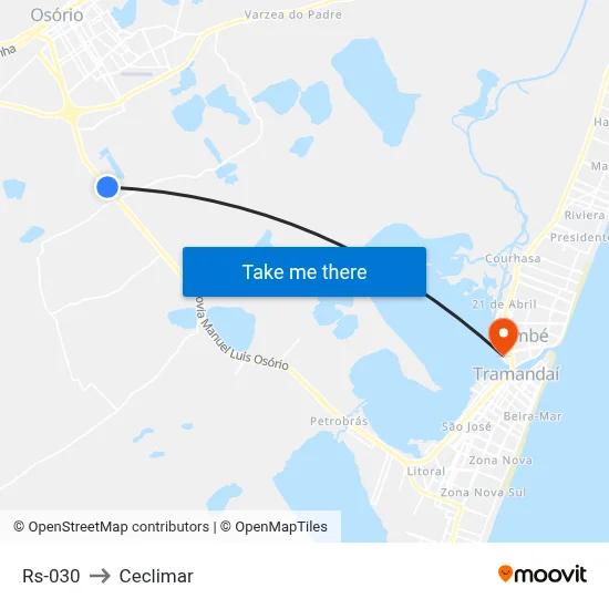 Rs-030 to Ceclimar map