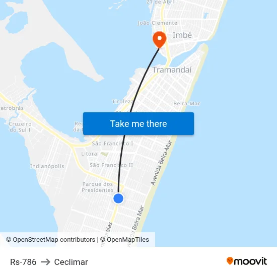 Rs-786 to Ceclimar map