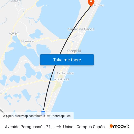 Avenida Paraguassú - P.12 Courhasa to Unisc - Campus Capão Da Canoa map