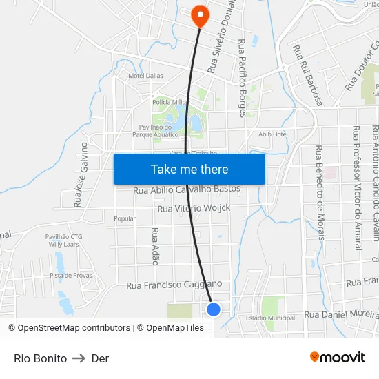 Rio Bonito to Der map