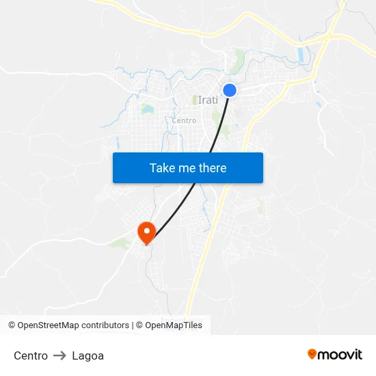 Centro to Lagoa map