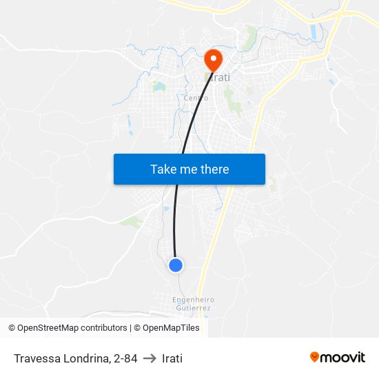 Travessa Londrina, 2-84 to Irati map