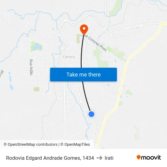 Rodovia Edgard Andrade Gomes, 1434 to Irati map