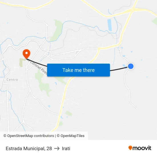 Estrada Municipal, 28 to Irati map