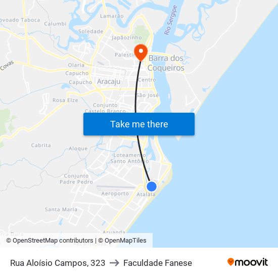 Rua Aloísio Campos, 323 to Faculdade Fanese map