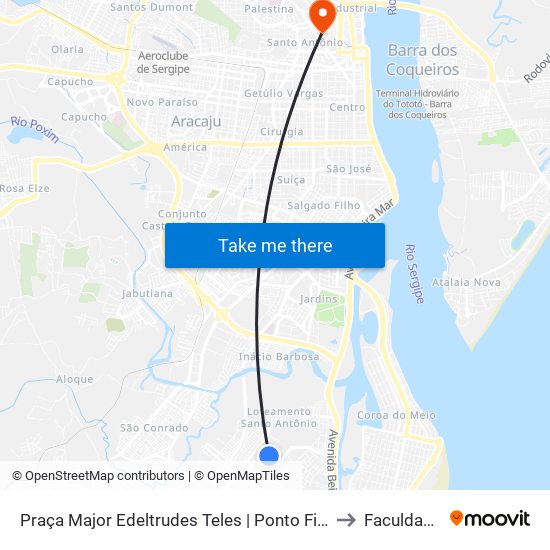 Praça Major Edeltrudes Teles | Ponto Final Do Conjunto Augusto Franco to Faculdade Fanese map