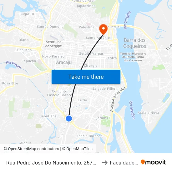 Rua Pedro José Do Nascimento, 2675 | Praça Anival Dantas to Faculdade Fanese map