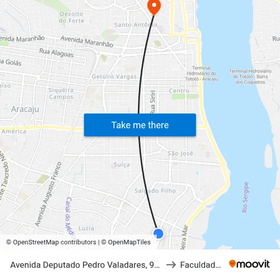 Avenida Deputado Pedro Valadares, 999 | Igreja Quadrangular to Faculdade Fanese map