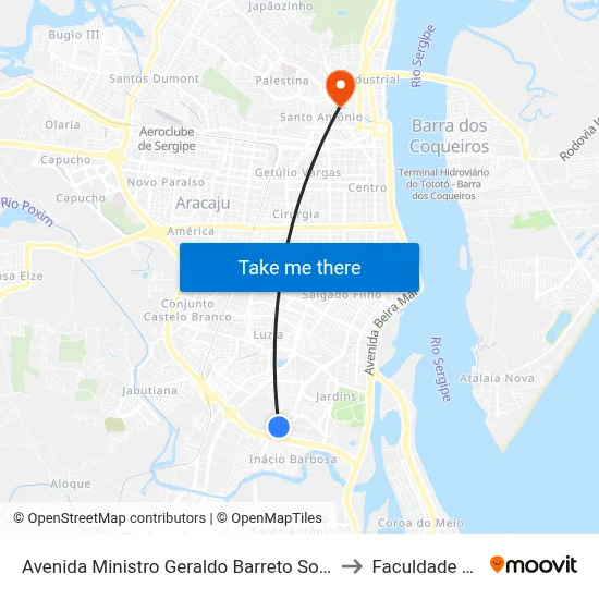 Avenida Ministro Geraldo Barreto Sobral, 1295-1309 to Faculdade Fanese map