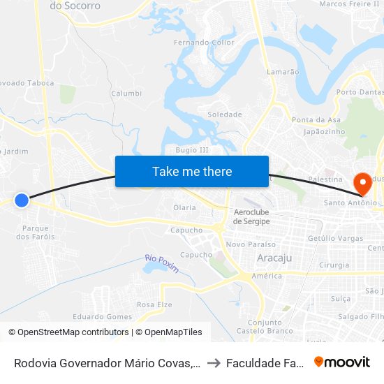 Rodovia Governador Mário Covas, 71183 to Faculdade Fanese map