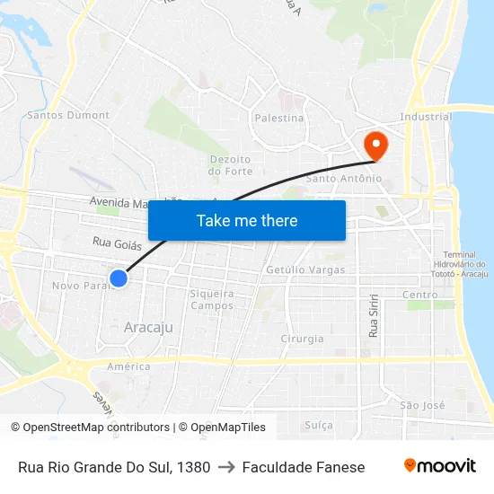 Rua Rio Grande Do Sul, 1380 to Faculdade Fanese map