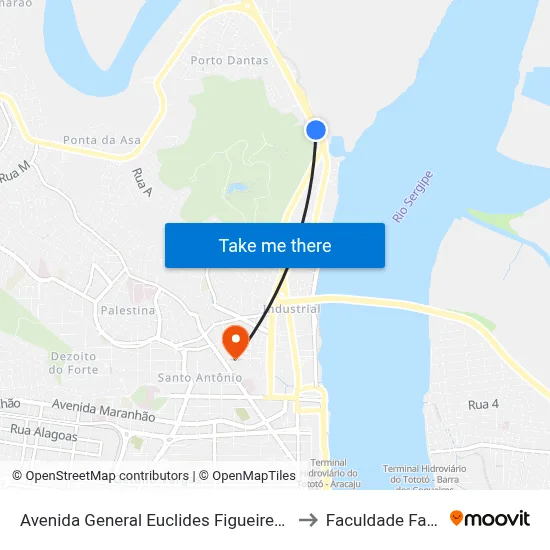 Avenida General Euclides Figueiredo, 1065 to Faculdade Fanese map