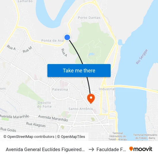 Avenida General Euclídes Figueiredo, 3860-4092 to Faculdade Fanese map