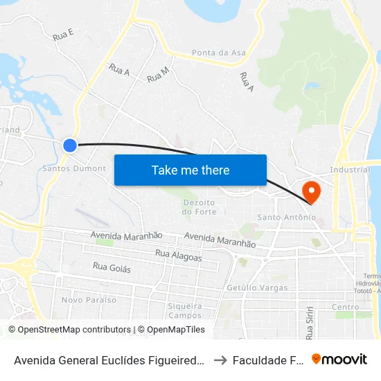 Avenida General Euclídes Figueiredo, 1201-1219 to Faculdade Fanese map