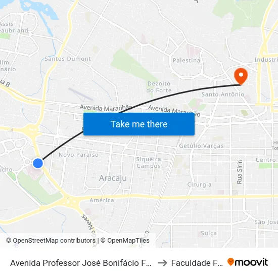 Avenida Professor José Bonifácio Forte Neto, 105 to Faculdade Fanese map