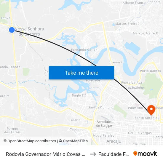 Rodovia Governador Mário Covas Km 85,7 Sul to Faculdade Fanese map