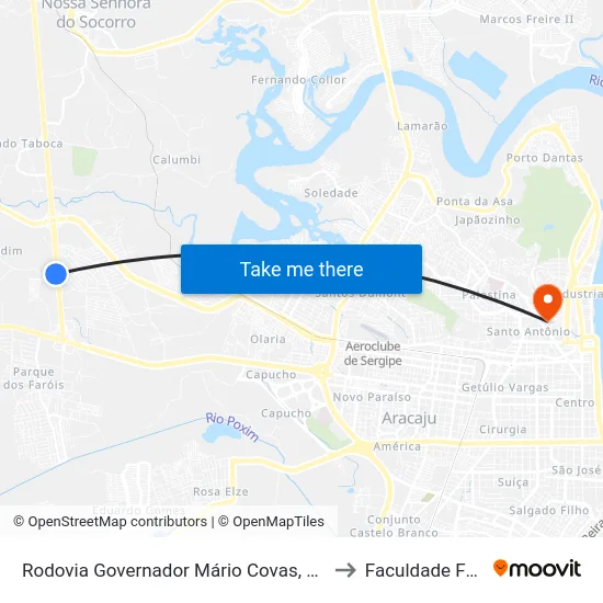 Rodovia Governador Mário Covas, Km 90,3 Sul to Faculdade Fanese map