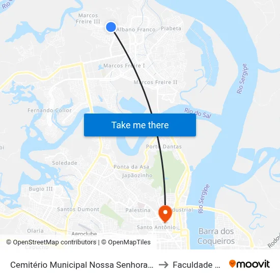 Cemitério Municipal Nossa Senhora Da Conceição to Faculdade Fanese map
