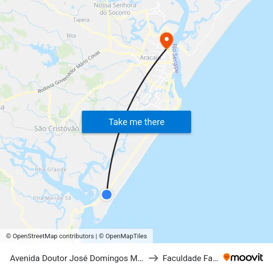 Avenida Doutor José Domingos Maia, 1200 to Faculdade Fanese map