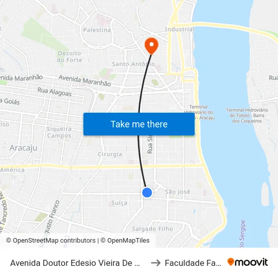 Avenida Doutor Edesio Vieira De Melo, 183 to Faculdade Fanese map