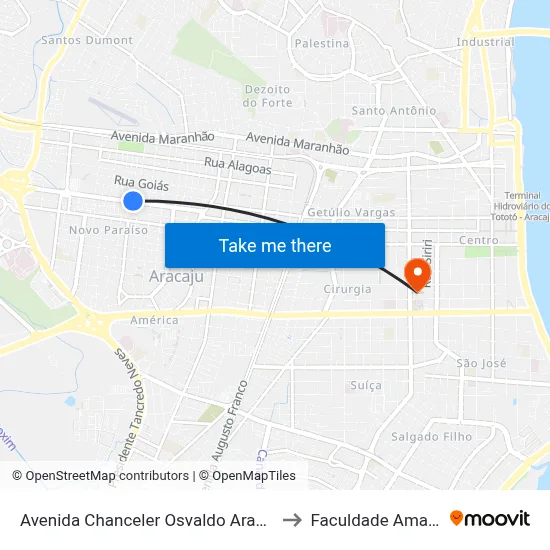 Avenida Chanceler Osvaldo Aranha, 656 to Faculdade Amadeus map