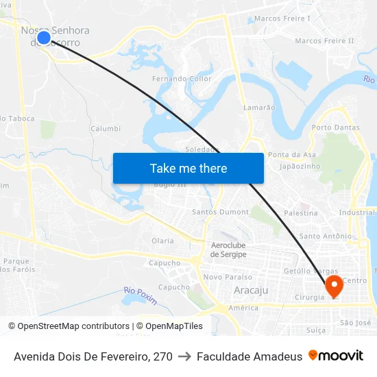 Avenida Dois De Fevereiro, 270 to Faculdade Amadeus map