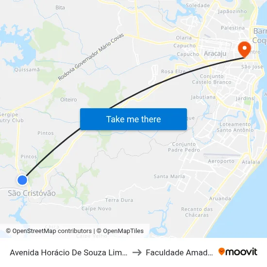 Avenida Horácio De Souza Lima, 44 to Faculdade Amadeus map