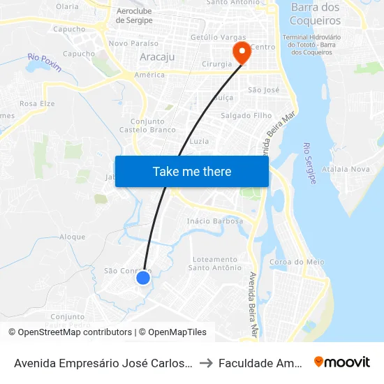 Avenida Empresário José Carlos Da Silva to Faculdade Amadeus map