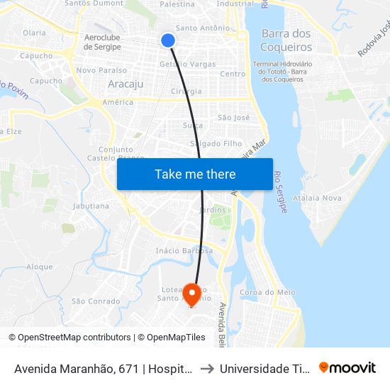 Avenida Maranhão, 671 | Hospital Nestor Paiva to Universidade Tiradentes map
