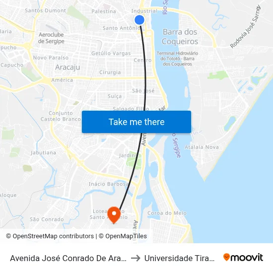 Avenida José Conrado De Araújo, 293 to Universidade Tiradentes map
