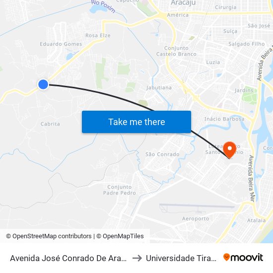Avenida José Conrado De Araújo, 2290 to Universidade Tiradentes map