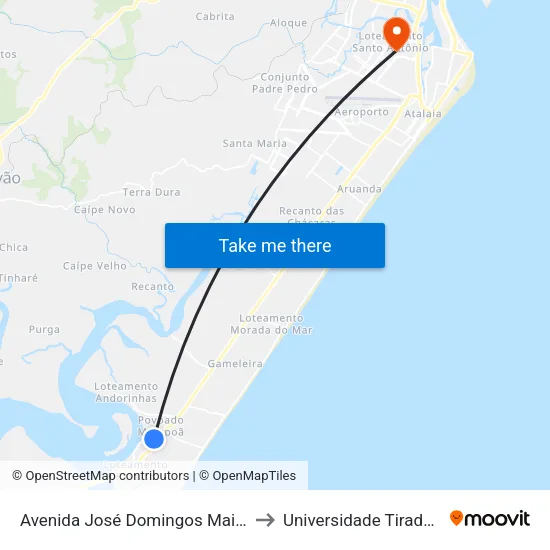 Avenida José Domingos Maia, 403 to Universidade Tiradentes map