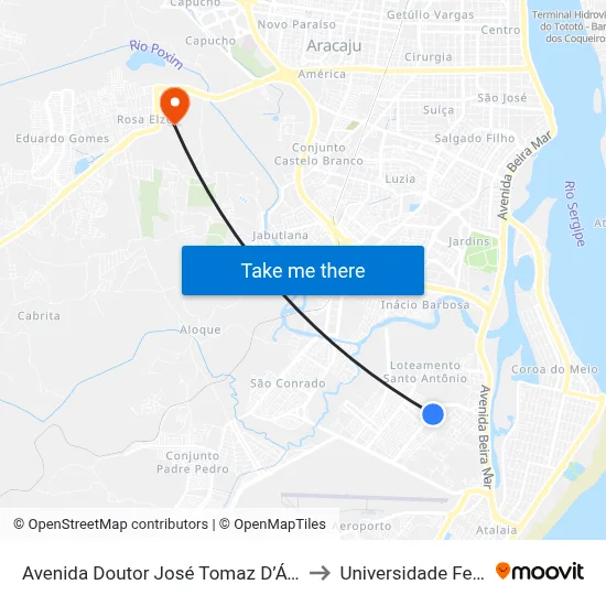 Avenida Doutor José Tomaz D’Ávila Nabuco, 950 | G. Barbosa to Universidade Federal De Sergipe map