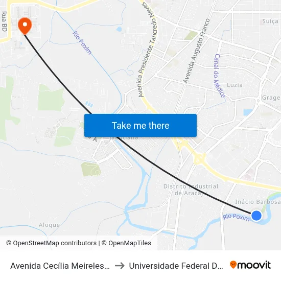 Avenida Cecília Meireles, 347-477 to Universidade Federal De Sergipe map
