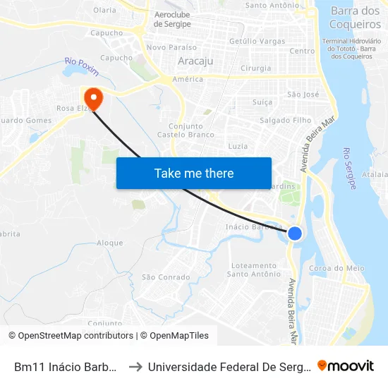 Bm11 Inácio Barbosa to Universidade Federal De Sergipe map