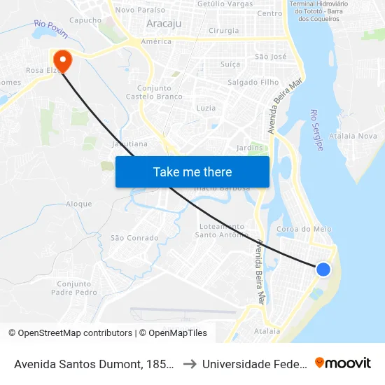 Avenida Santos Dumont, 1850 | Praça De Eventos to Universidade Federal De Sergipe map