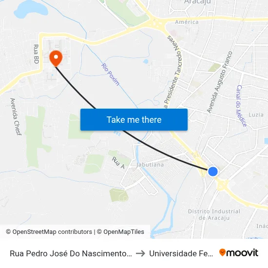 Rua Pedro José Do Nascimento, 2675 | Praça Anival Dantas to Universidade Federal De Sergipe map