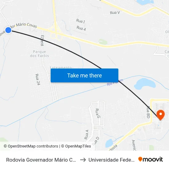 Rodovia Governador Mário Covas, Km 93,3 Norte to Universidade Federal De Sergipe map